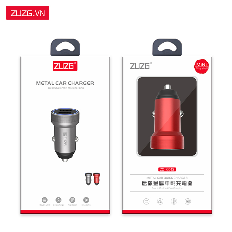 Tẩu sạc nhanh Mini ZUZG C04S