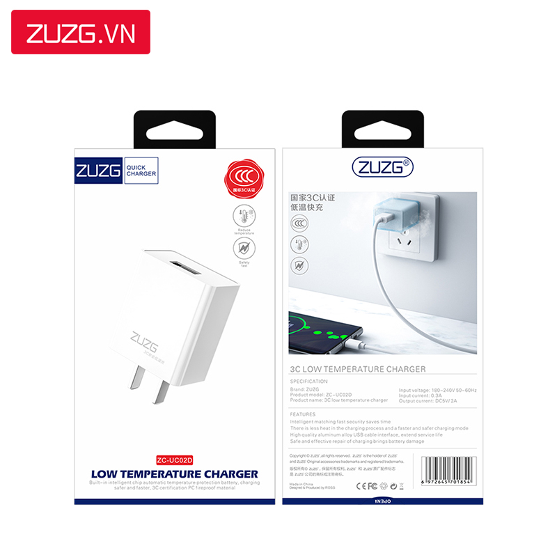 Củ GaN sạc 10W nội địa ZUZG UC02D