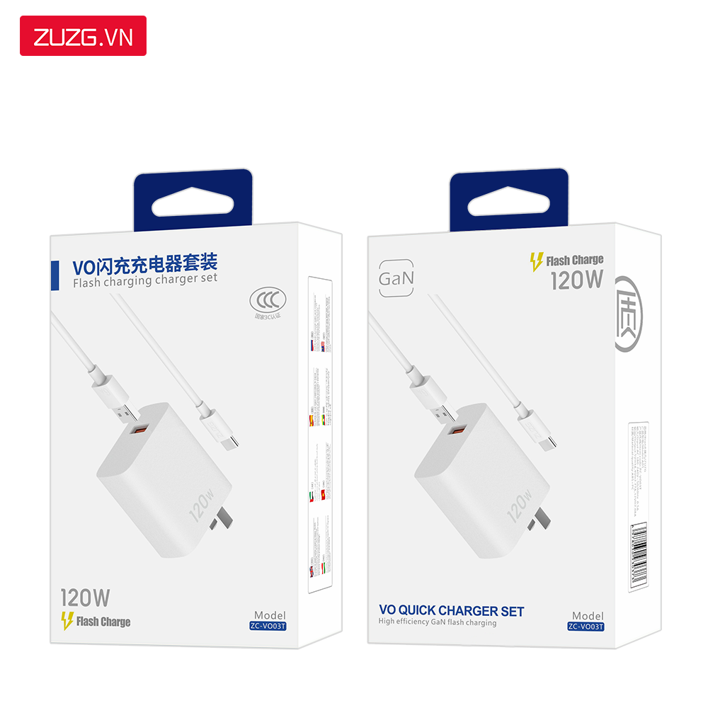Bộ GaN sạc nhanh 120W U-C ZUZG - VO03T
