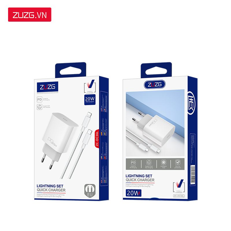 Bộ sạc nhanh 20W C-L ZUZG - DC36L 