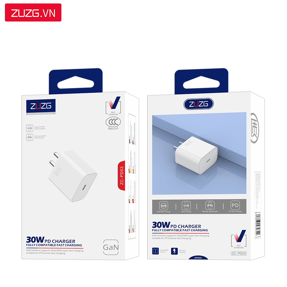 Củ sạc nhanh 30W ZUZG - PD03