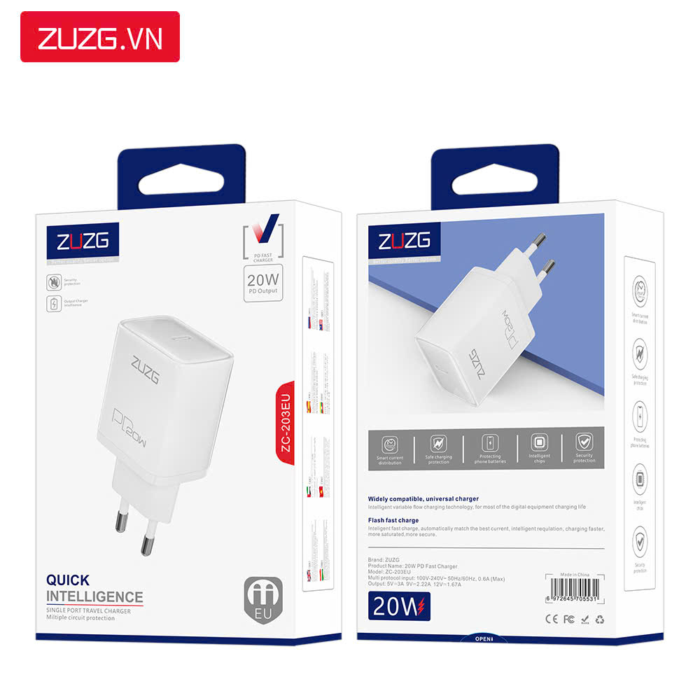 Củ sạc nhanh PD20W ZUZG - 203EU