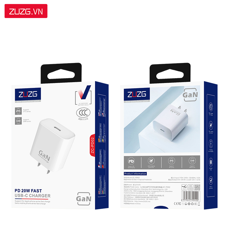 Củ sạc nhanh 30W ZUZG PD02