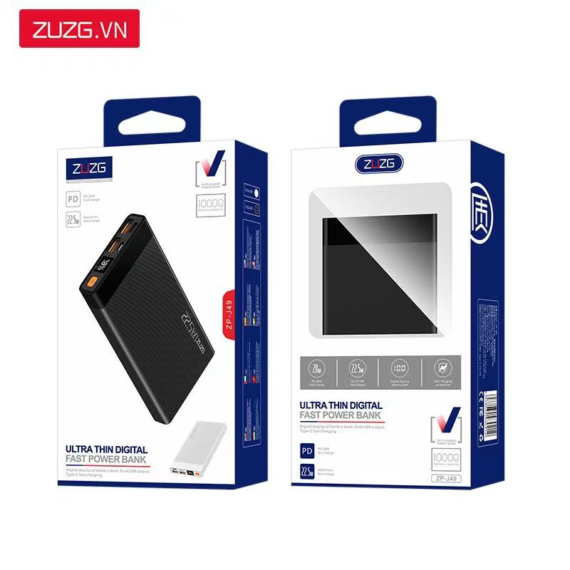 Sạc dự phòng 10000mAh 22.5W ZUZG - J49