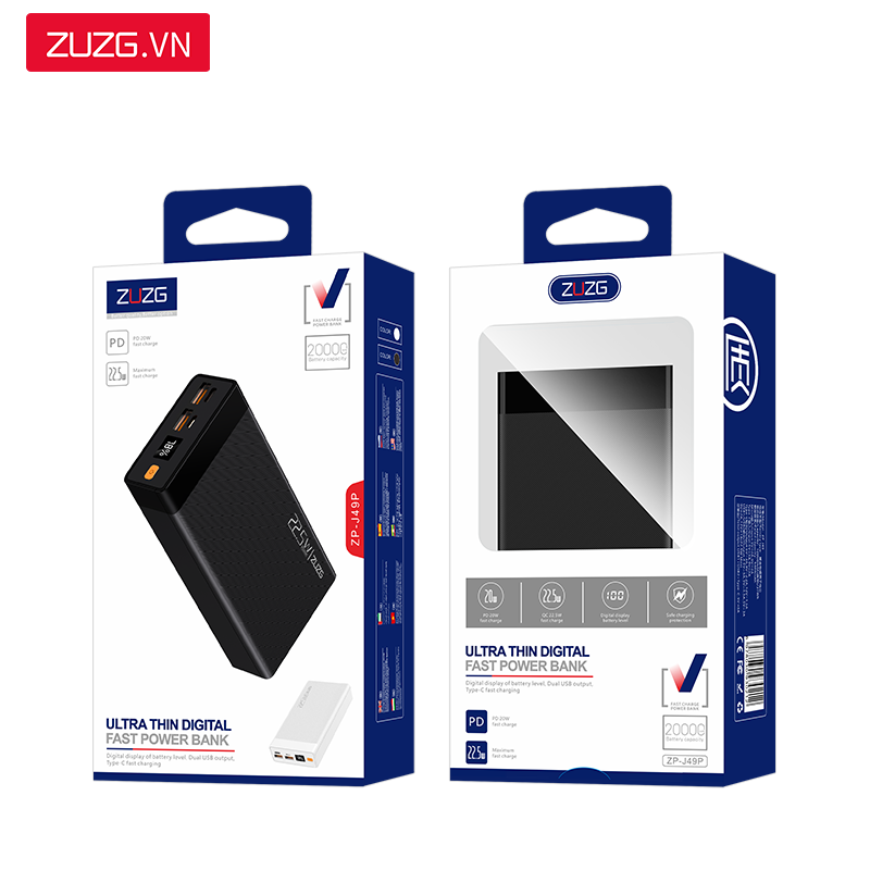 Sạc dự phòng 20000mAh 22.5W ZUZG - J49P