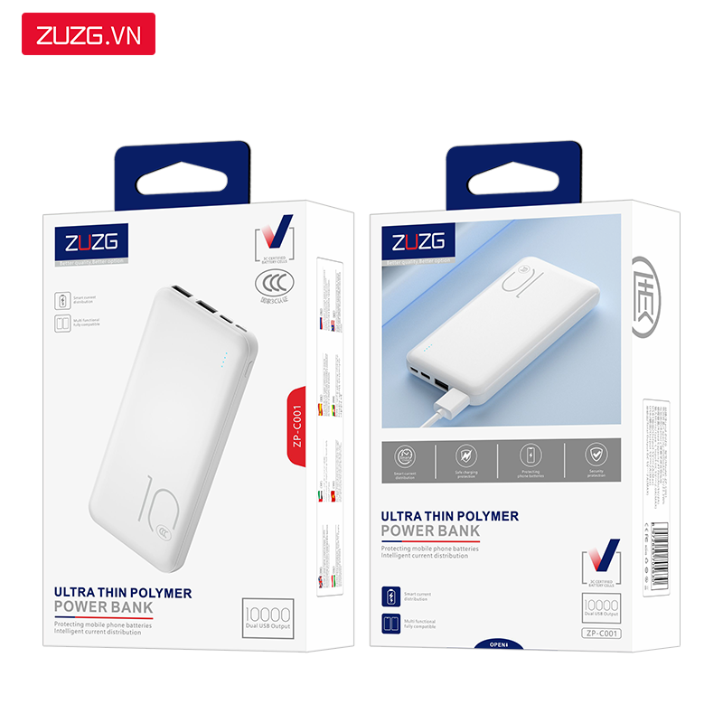 Sạc dự phòng 10000mAh ZUZG C001