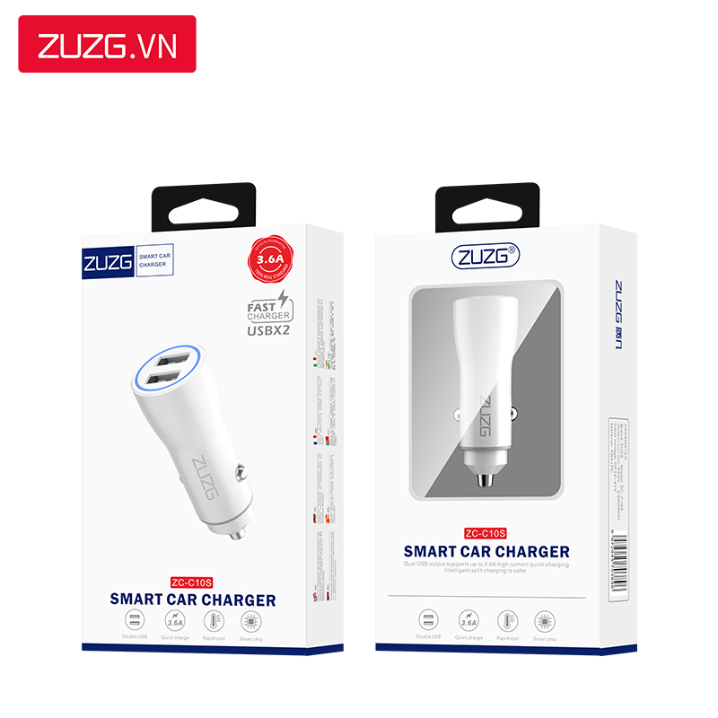 Tẩu sạc nhanh 3.6A ZUZG - C10S